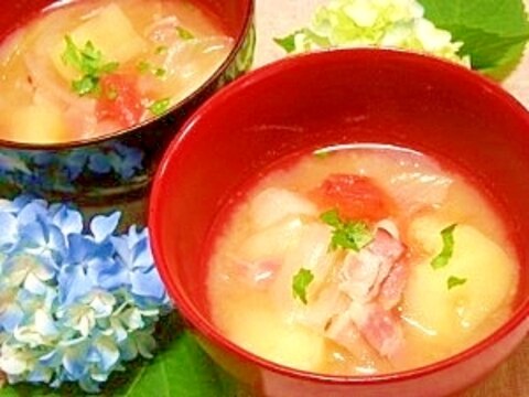 減塩☆菜園風トマトのお味噌汁